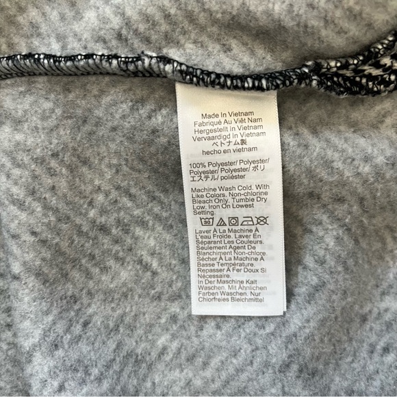 J.Crew Factory Size Small Long Sleeve Funnelneck Pullover Sweatshirt Black Ivory - Picture 7 of 9